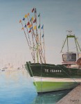 bateau de pèche dans le port de l'ile d'yeu